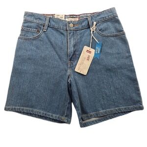Levi's Denim Shorts Womens 6 Blue Jean Cotton Relaxed Fit Sits At Waist 550 NEW